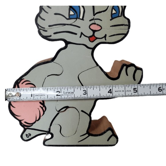 Bunny Rabbit Wooden Puzzle Toddler Chunky Jigsaw Signed Kermit & Diane Pope Vtg - Picture 11 of 12